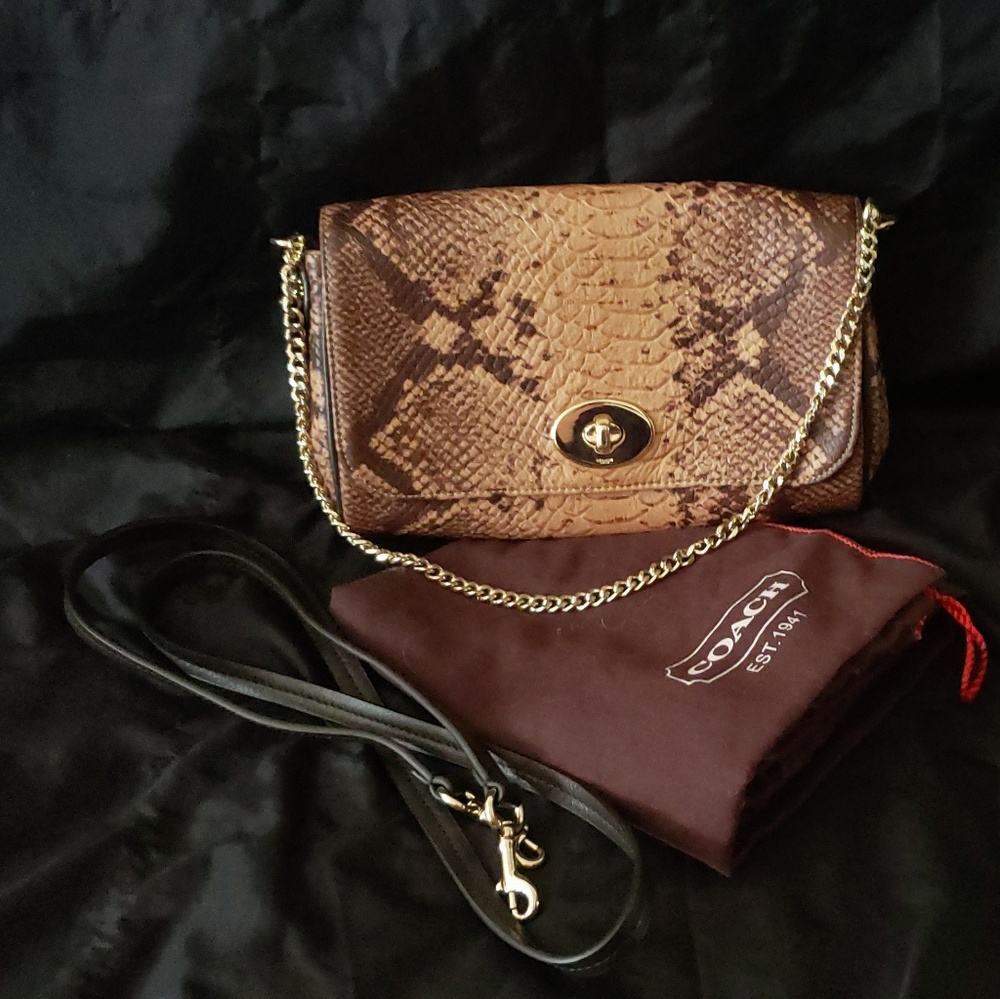 *SOLD* COACH Snake Mini Ruby Crossbody